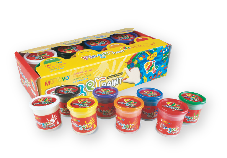 MUNGYO #MFP-8AJ 8色 手指顏料(盒庄)
