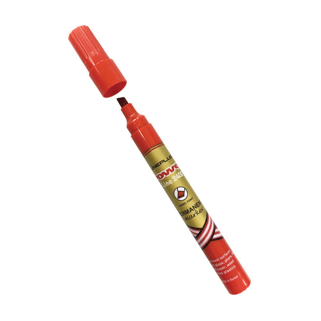 LINEPLUS #2400C 粗咀 4mm油性箱頭筆 (紅)