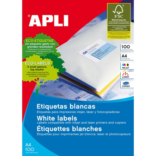 [CPLAI1001274] APLI #01274-10 三用 LABEL 105 X 37MM 16'S 10張
