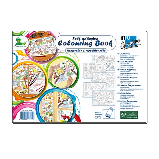 [PIPIF871908] INFO #8719-08 Self-Adhesive Colouring Book 填色畫冊 (300 x 205mm)