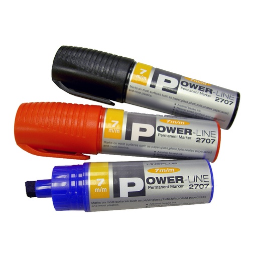 [PNMLP2707BK] LINEPLUS POWERLINE #2707 7mm 粗咀短桿箱頭筆 (黑)