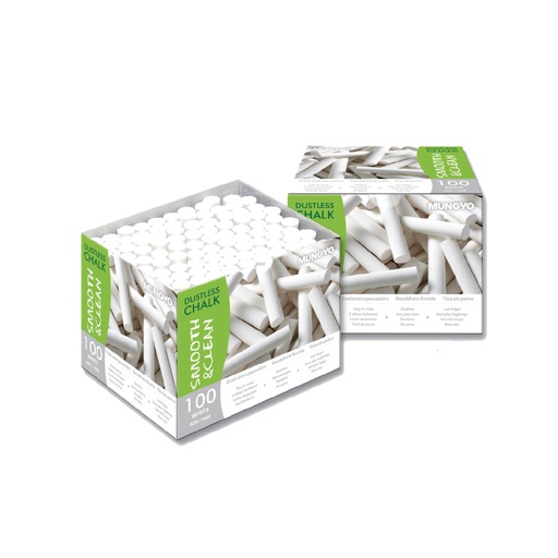 [WMBMGADC100B] MUNGYO #ADC-100B 白色無塵粉筆(100枝庄)   ADC-100A