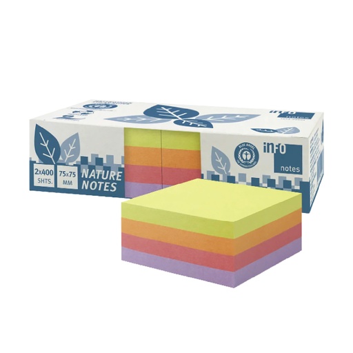 [565497box] INFO #5654-97 Nature Notes 4色 (75 x 75mm)
環保紙張
2 x 400 sheets